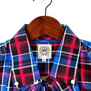 Cinch, Plaid Short Sleeve Button Down Shirt Western Rodeo, Men's Sz S